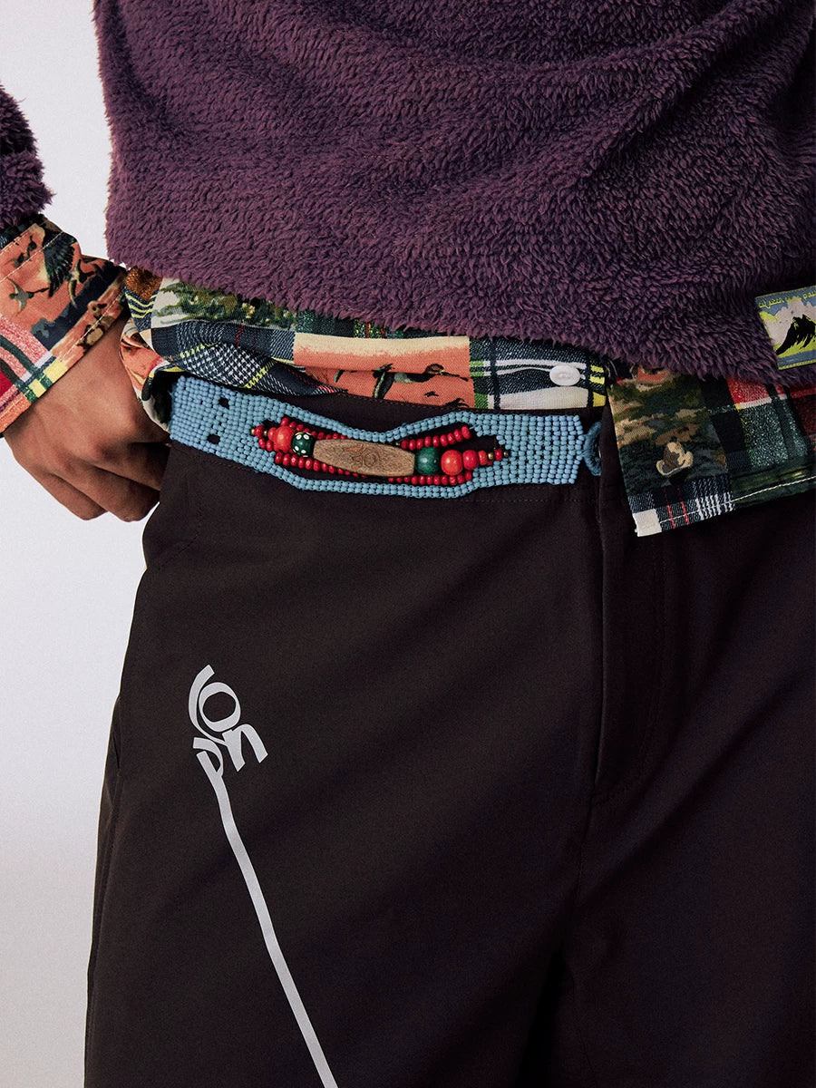 CONP Handmade Beaded Belt Off-road Hiking Waterproof Pants