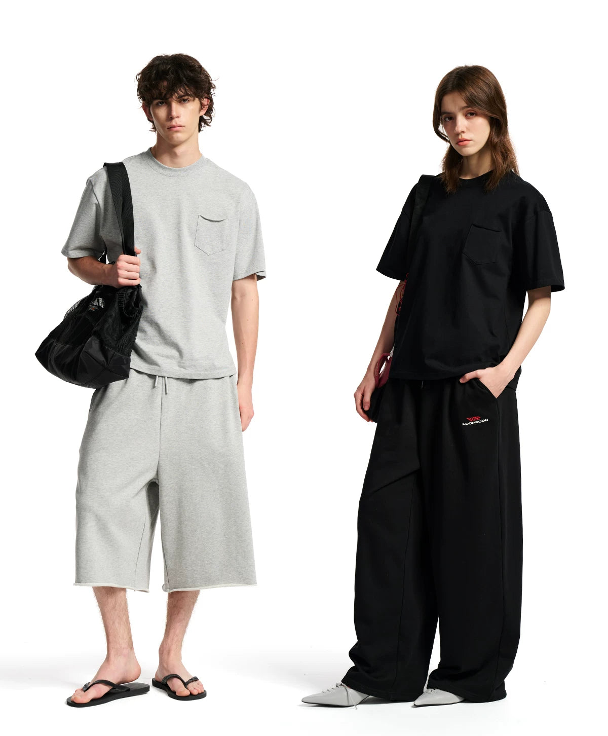 Loopsoon Old Rough Edge Casual Versatile Tee