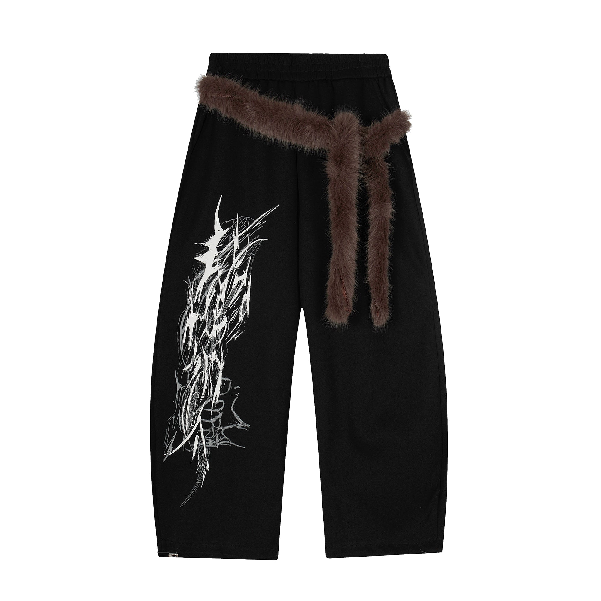 BLACKLISTS Vintage Plush Belt Scimitar Sweatpants