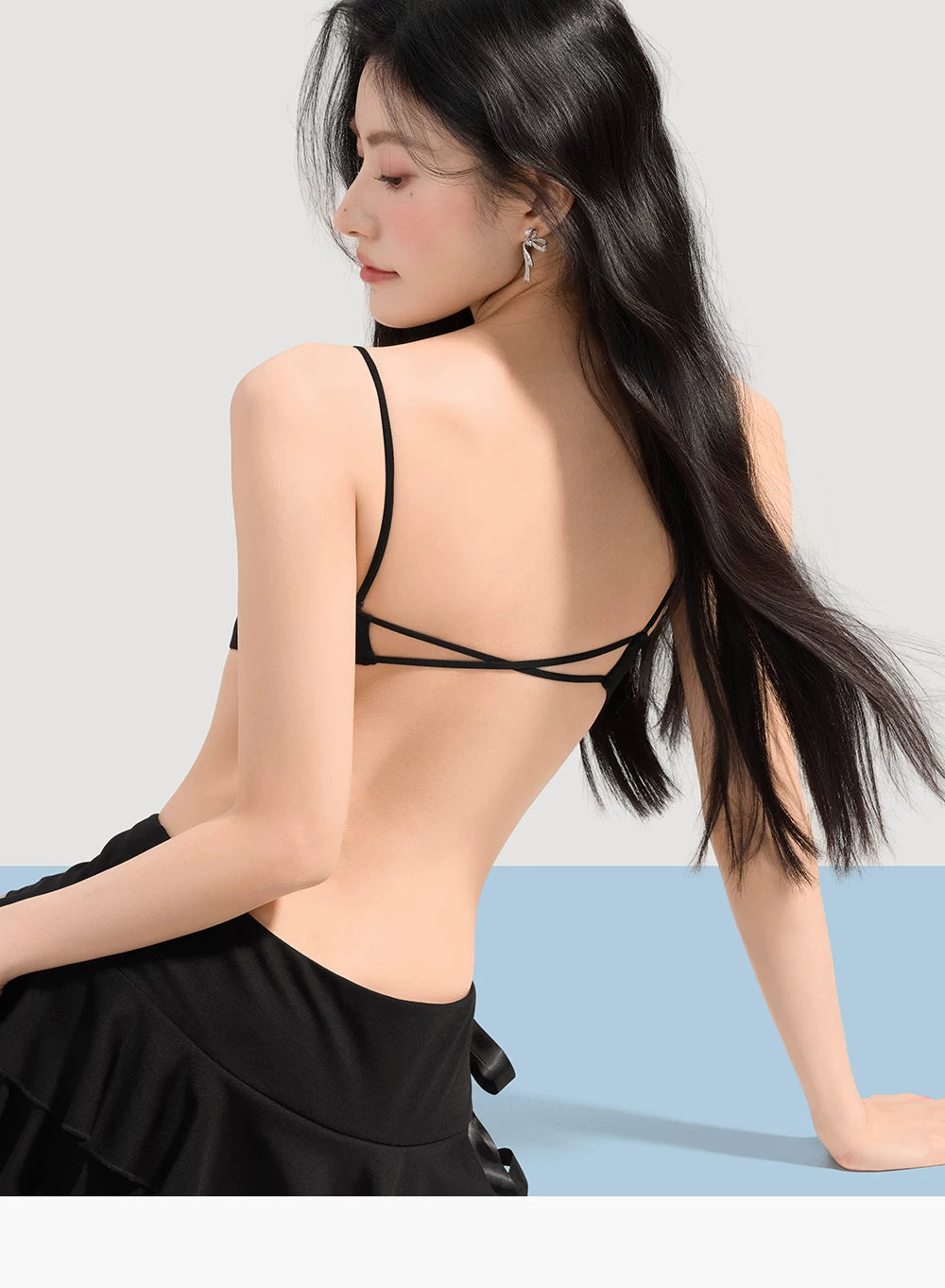 SecretWorld Crossed Traceless Sling Bra Cover
