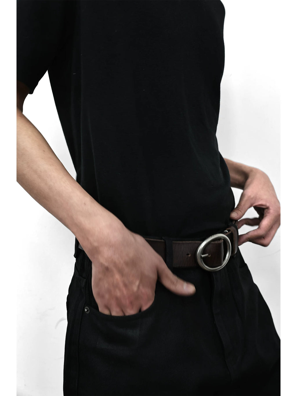 WANNALAB Top Layer Cowhide Hand-stitched Belt