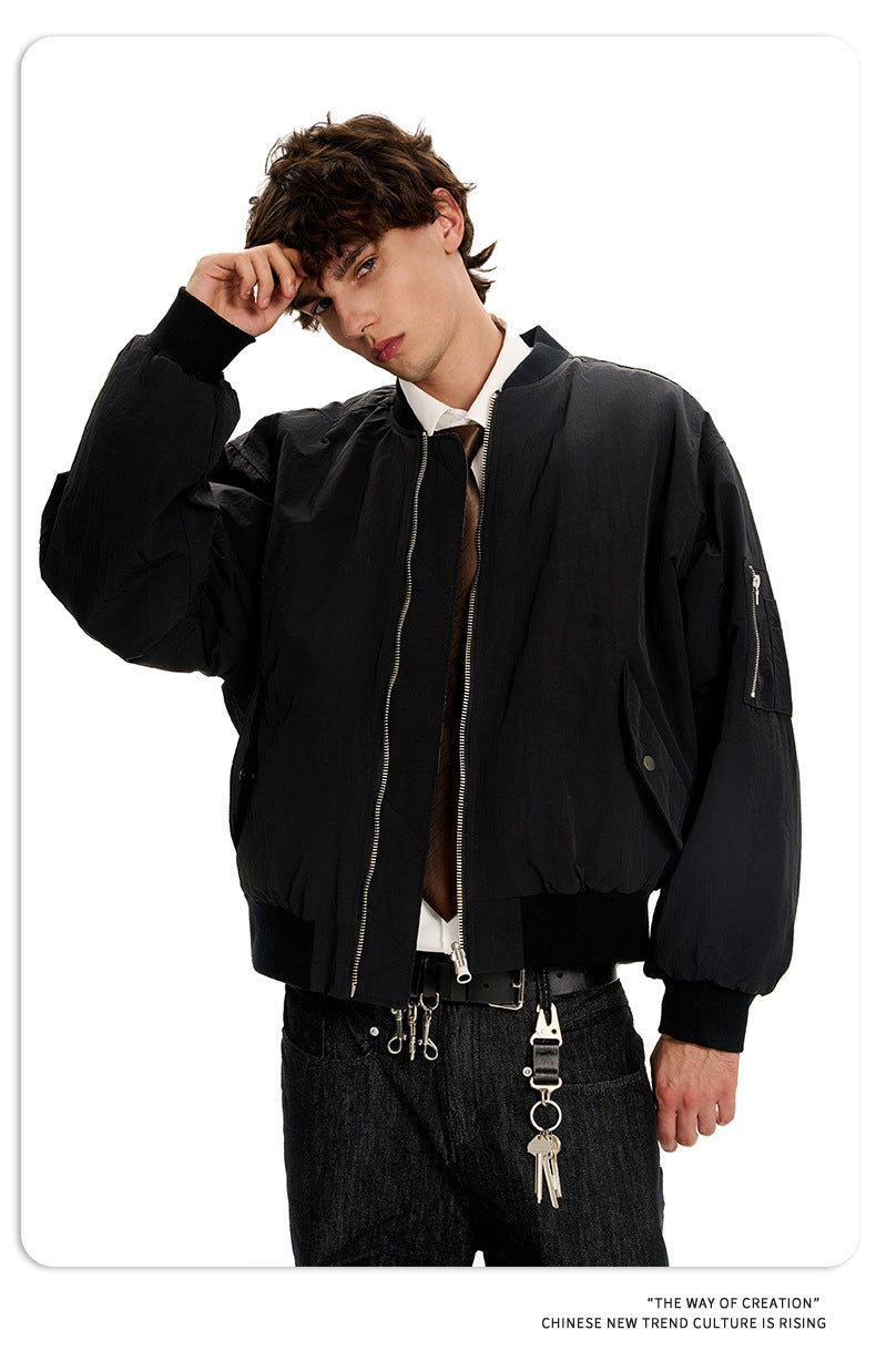 11KN Simple Plaid Loose Retro Casual Jacket