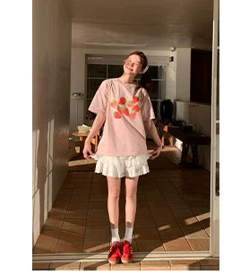 KANO Fresh Strawberry Digital Printing Casual Tee