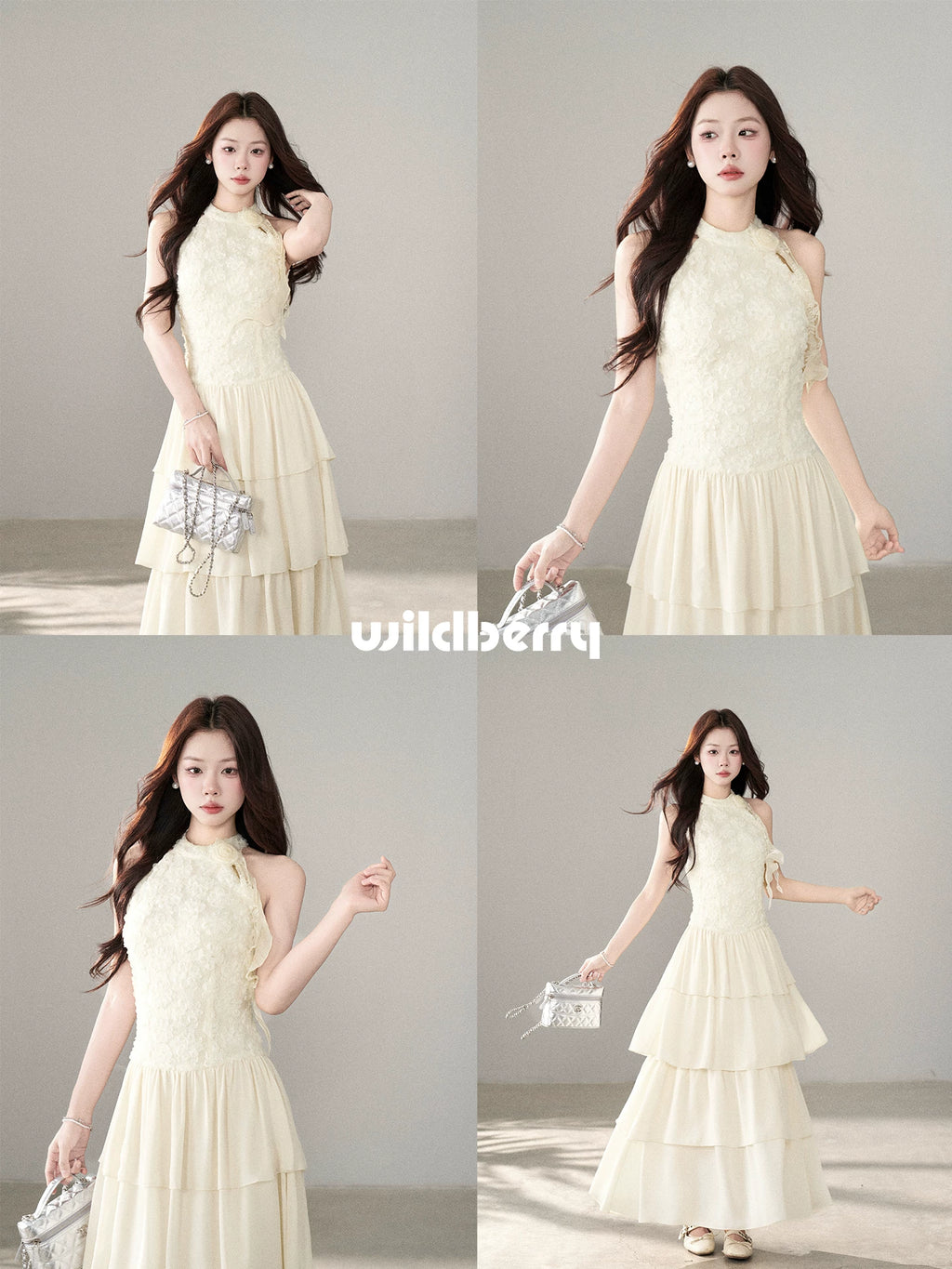 Wildberry Neck Waist Temperament Dress