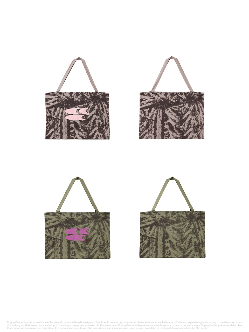 CryingCenter Tie-dye Large-capacity Commuter Canvas Tote Bag