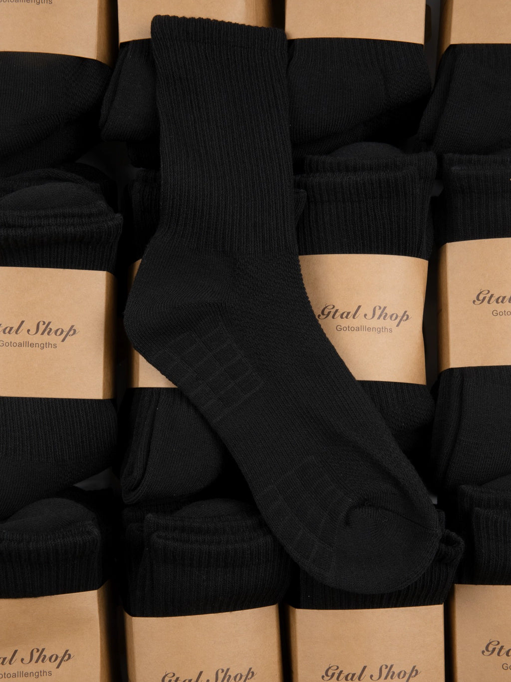 GTAL deodorant black and white summer sports non-pure cotton socks