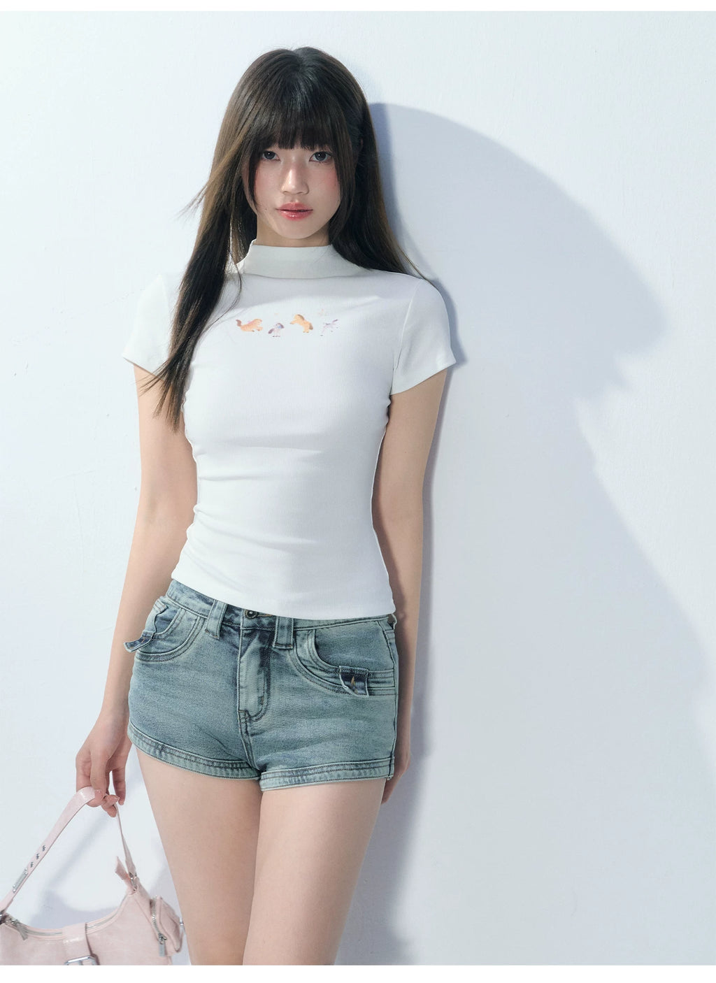 Ablueberry Slim Casual Short Tee