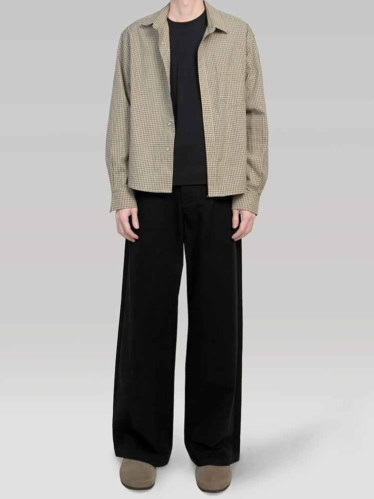 PLUS NO LOGO Plaid Long-sleeved Shirt