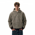 A PUEE Retro Small Fragrant Woven Hooded Sweater