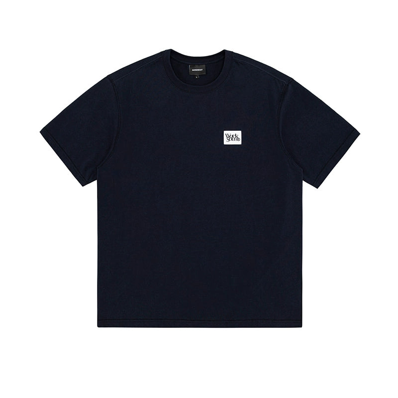 NICEBAD Basic Weaving Label Casual Loose Tee