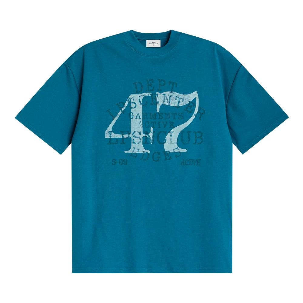 Loopsoon Retro Old Digital Print Crew Neck Tee