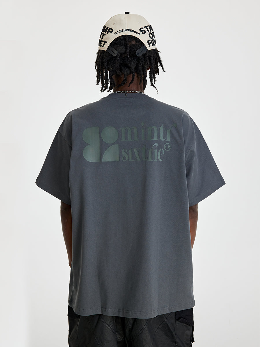 The 76th human NMK symbol graphic letters 260g pure cotton Tee