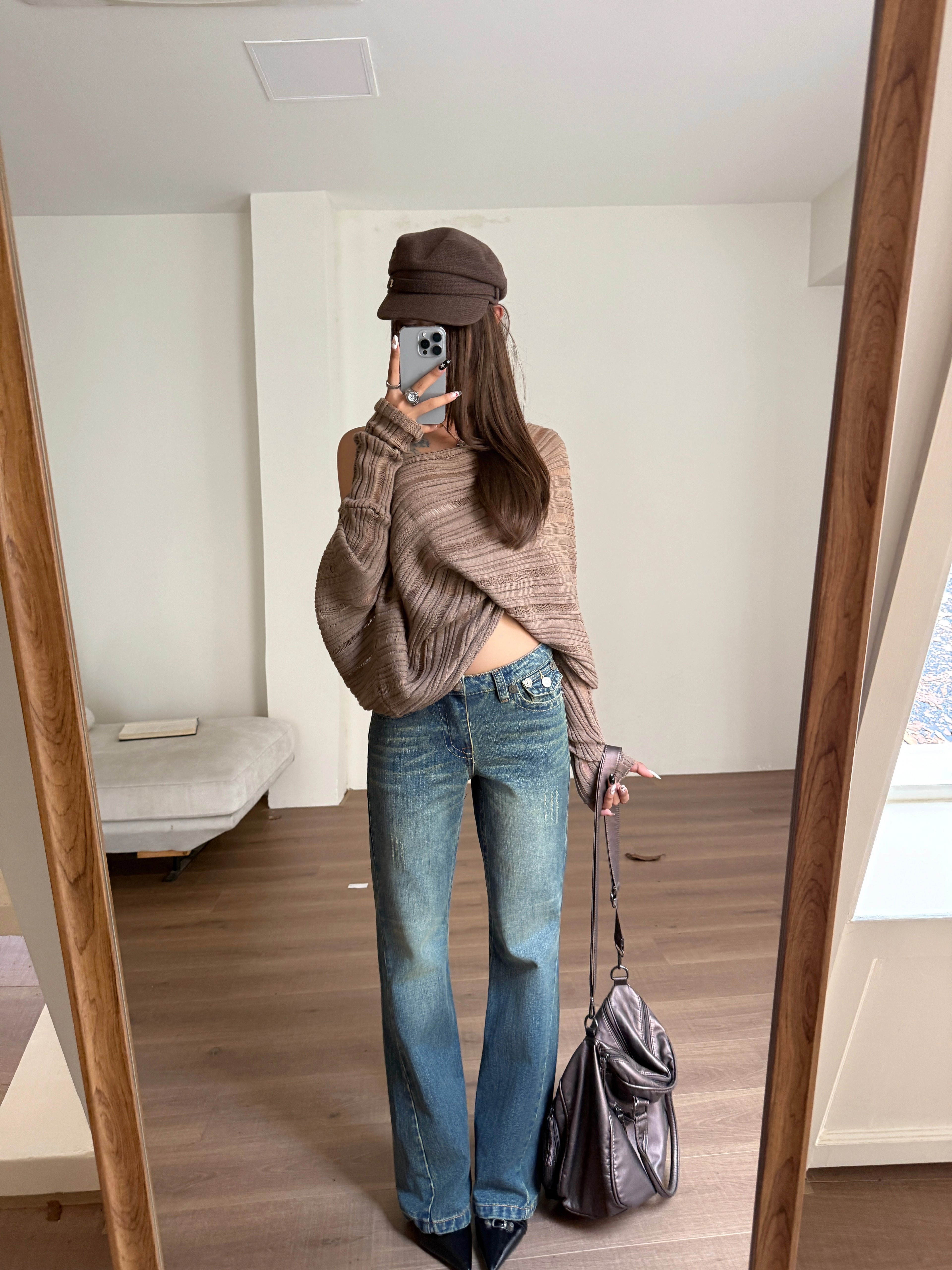 Audwyn Low Waist Retro Slim Fit Pants