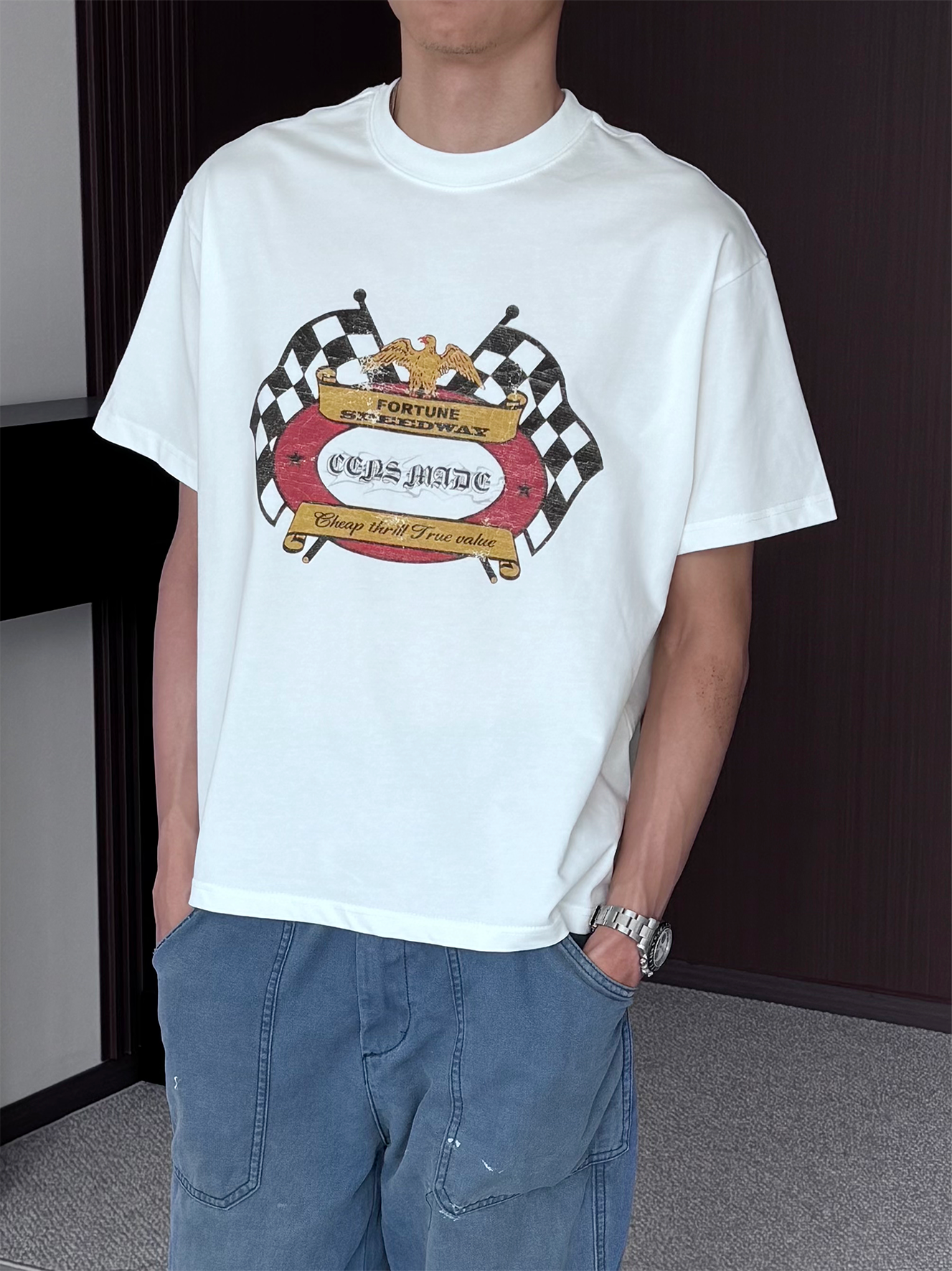 CENSMADE Racing Car Old Printed Tee