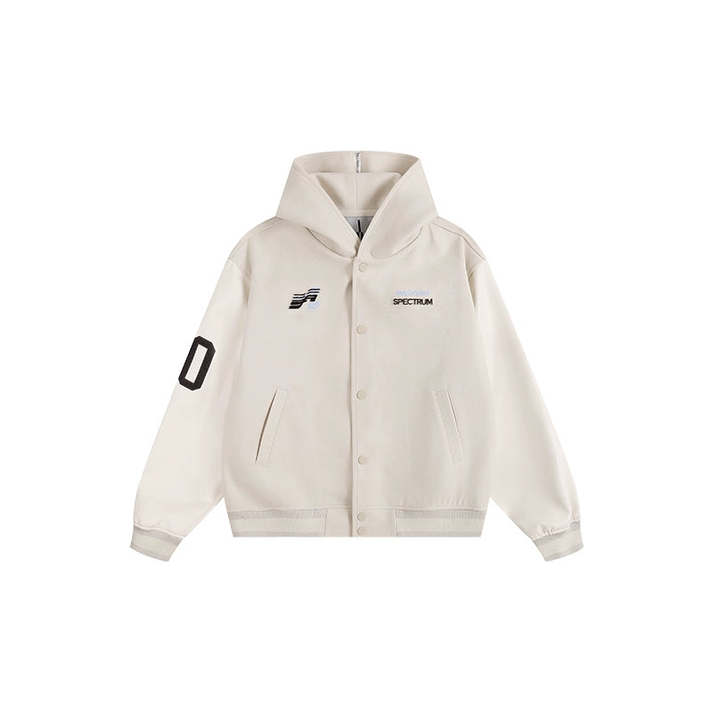 ATRY Navy Collar Heavy Embroidered Jacket Baseball Jersey