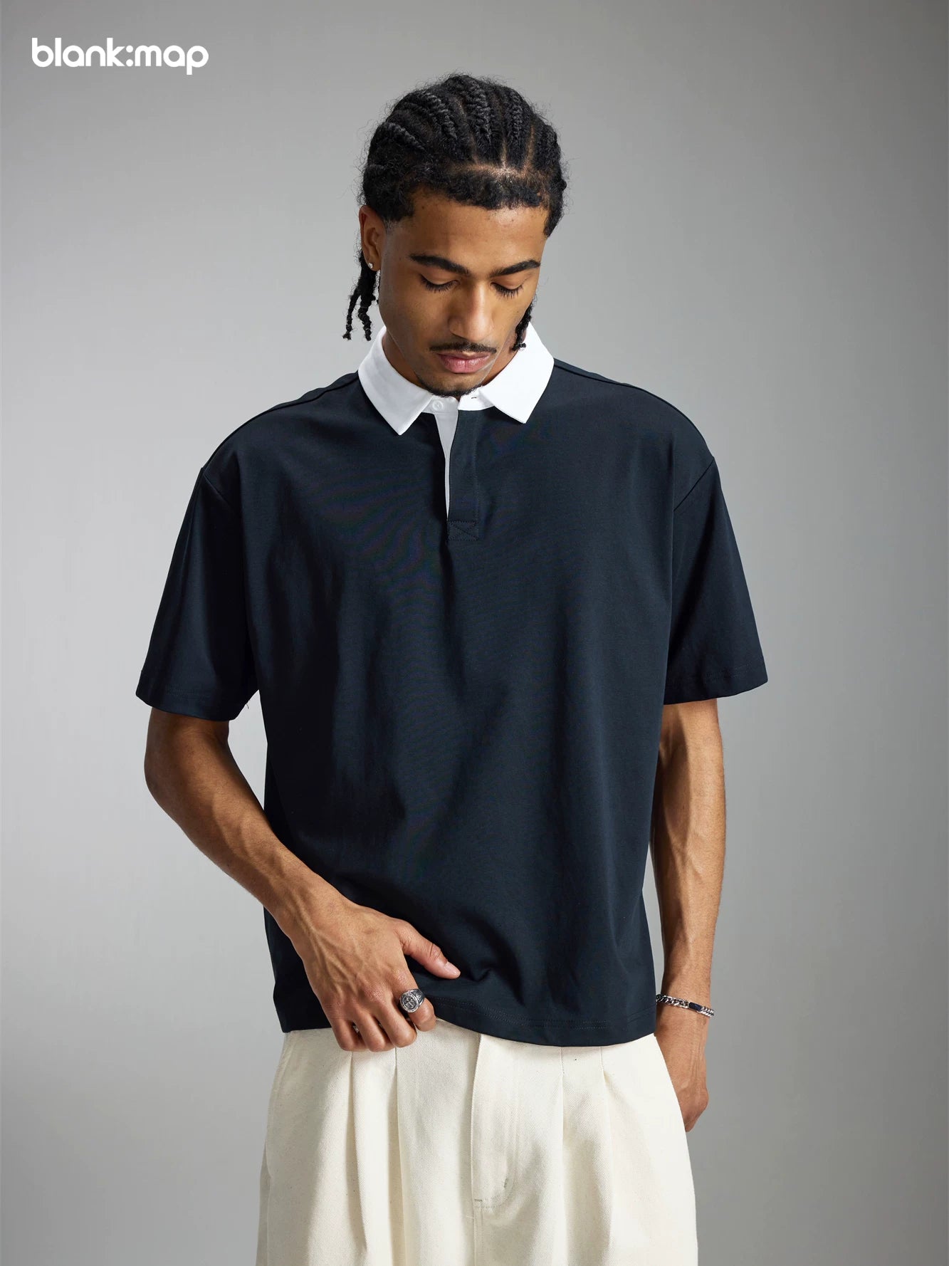 Blank Map Retro Cool Contrasting Tee