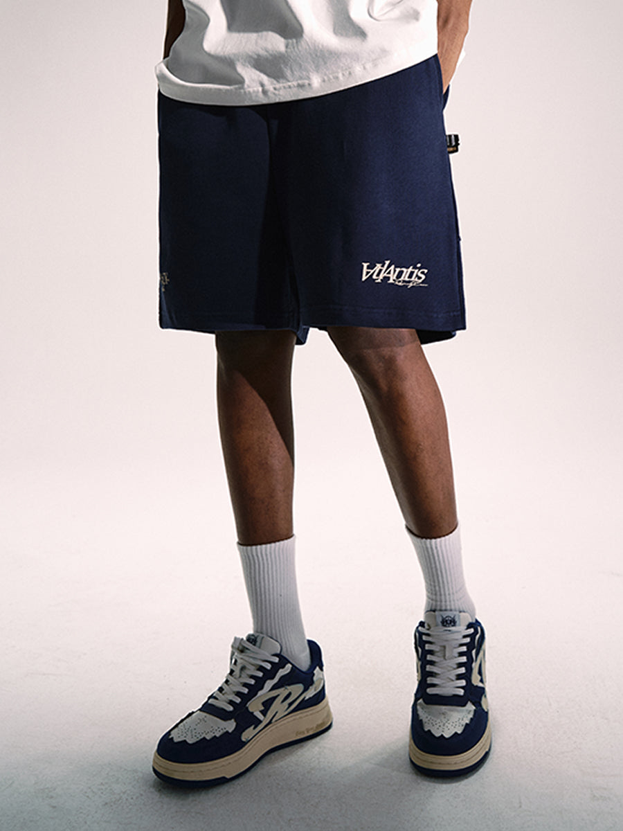 Remedy tide brand ocean basic splicing five-point Shorts