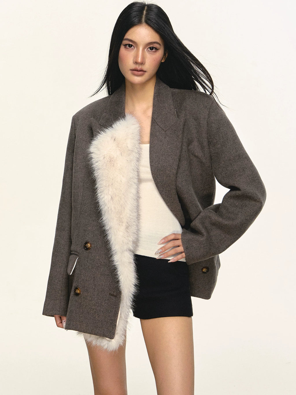 Anna Aneae Vintage Woolen Suit Thermal Jacket