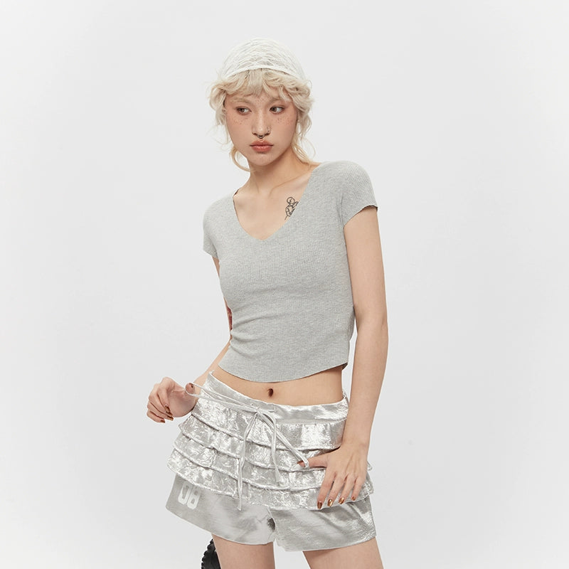 AIRHOOD V-neck Slim Tee