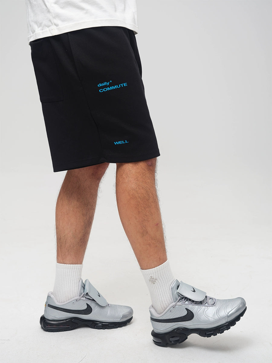 ComicTree Base Alphabet Cotton Elastic Shorts Casual