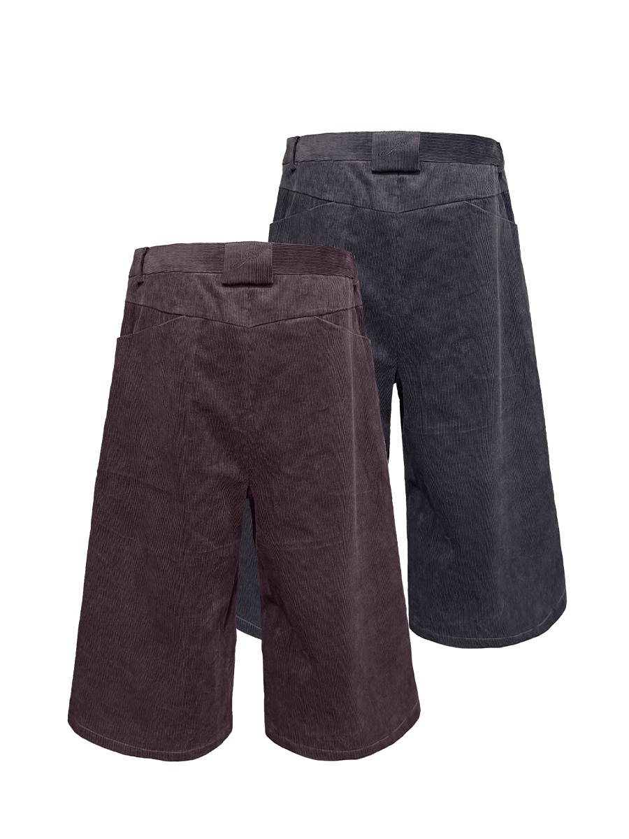 JCAESAR Striped Corduroy Cropped Pants