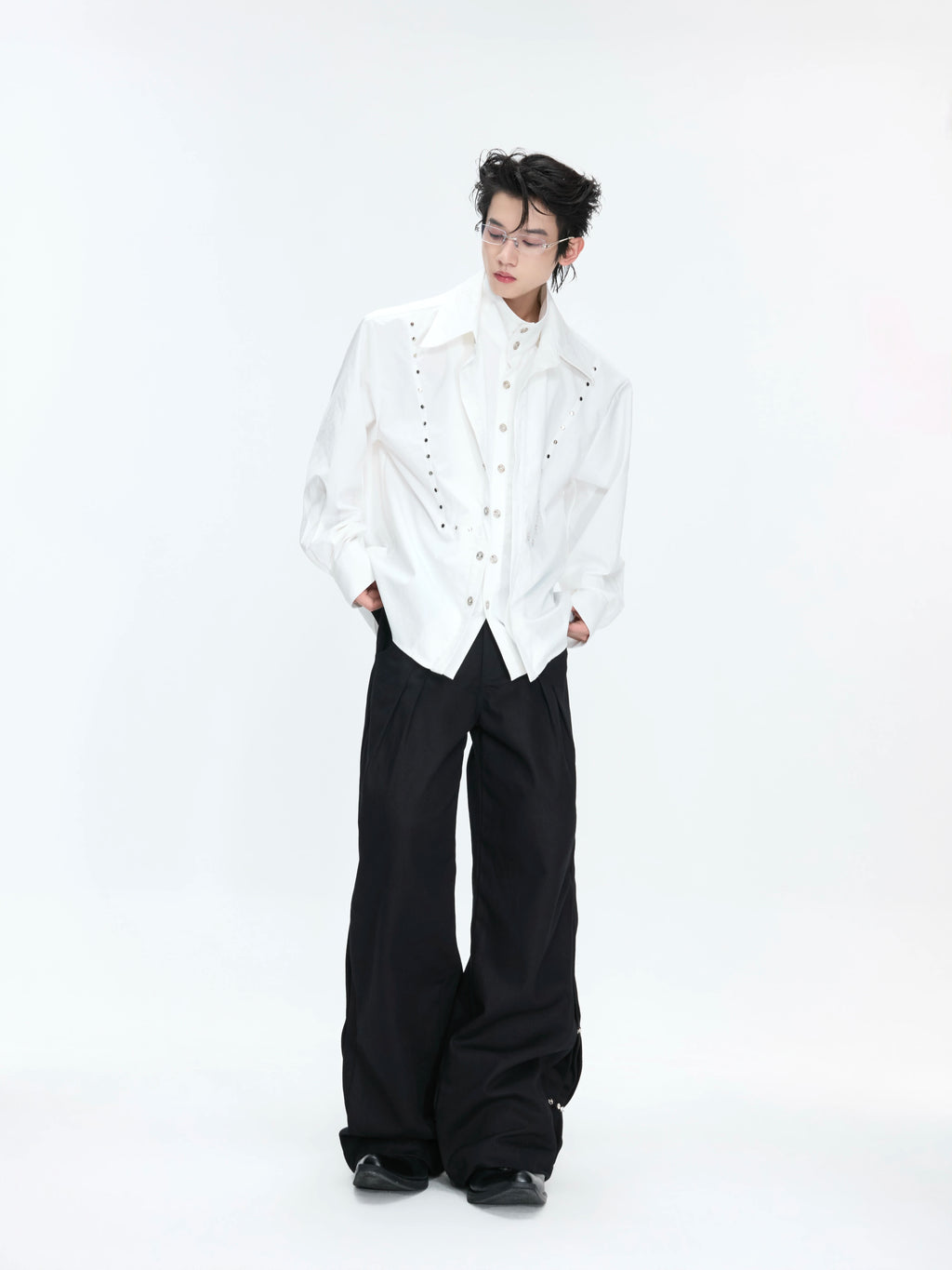 ArguECulturE Embroidered Fake Two-piece Shirt