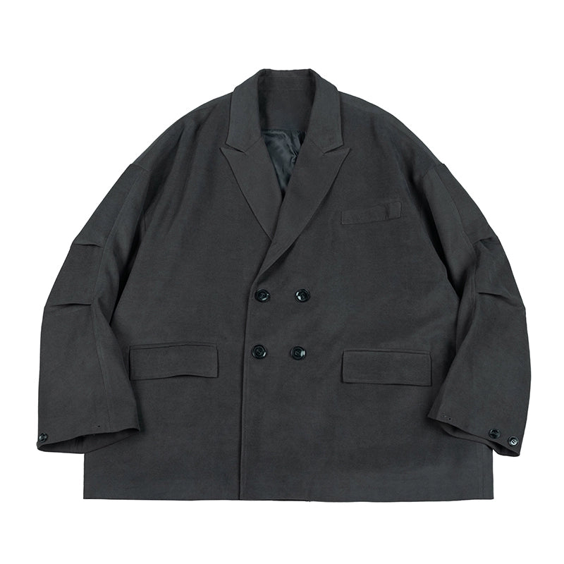 NOEARS Vintage Double-breasted Loose Casual Blazer