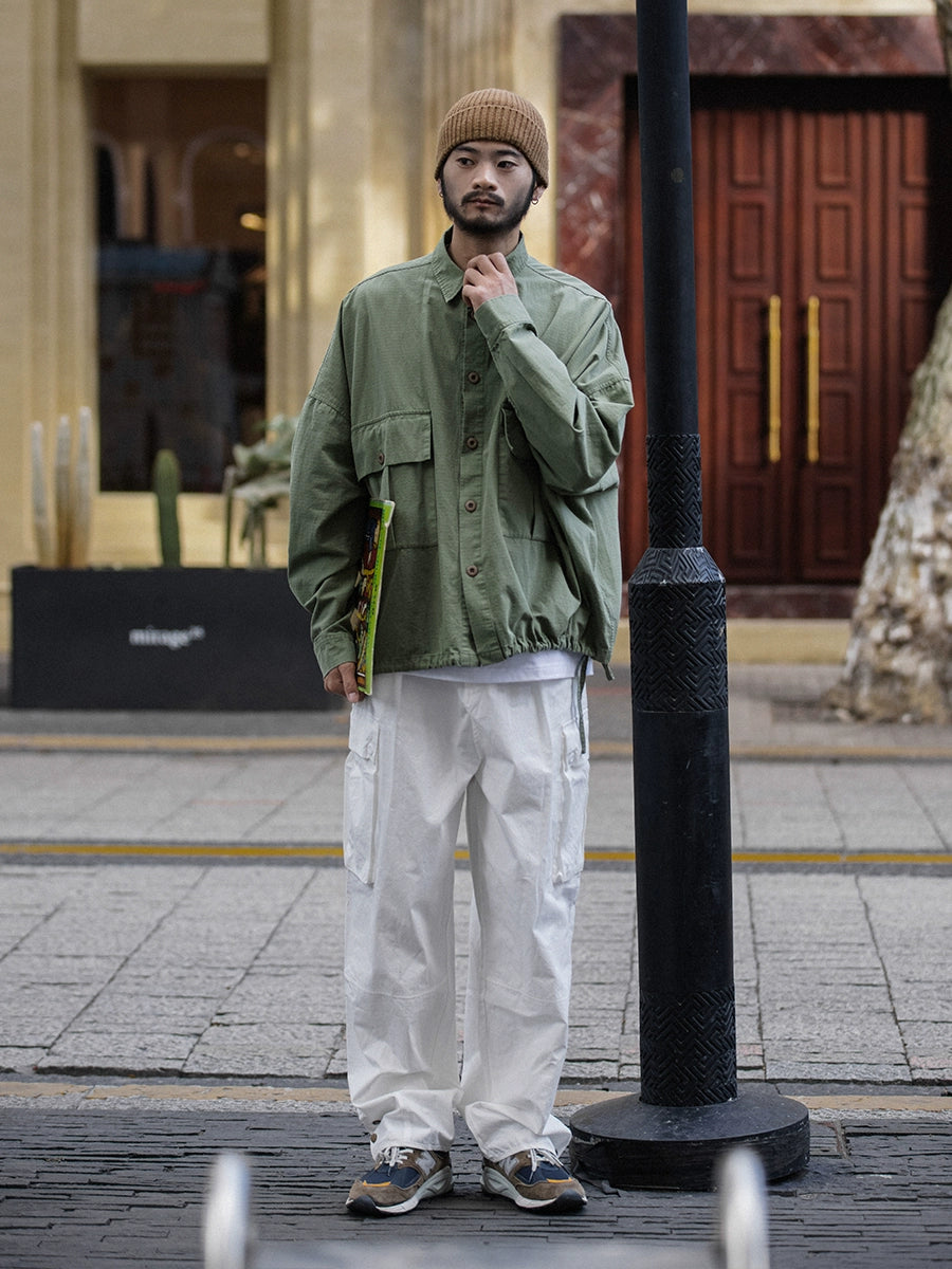 NOEARS Retro Loose Short Tooling Lapel Jacket