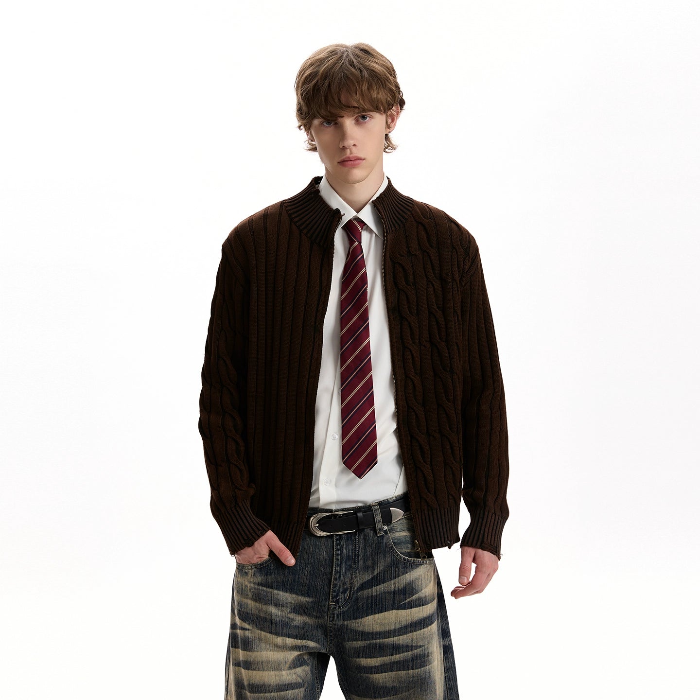 A PUEE Vintage Twist Knitted Sweater