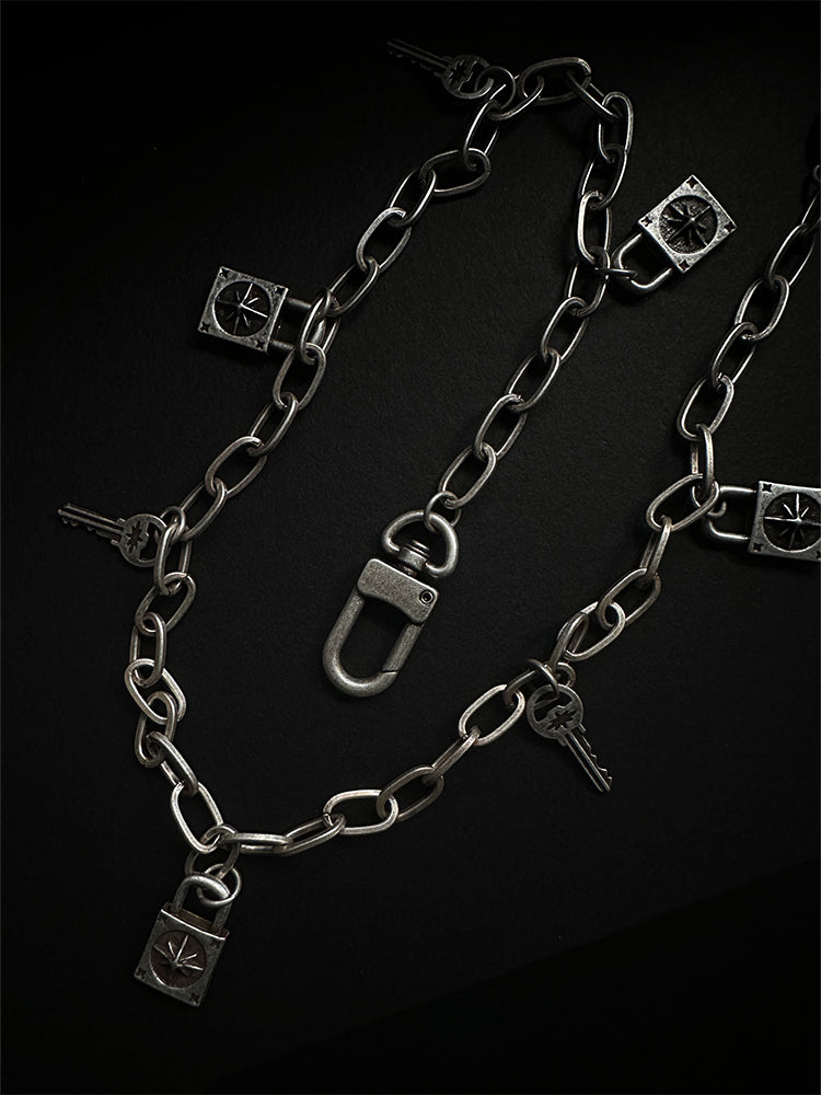 Remedy metal chain waist key lock