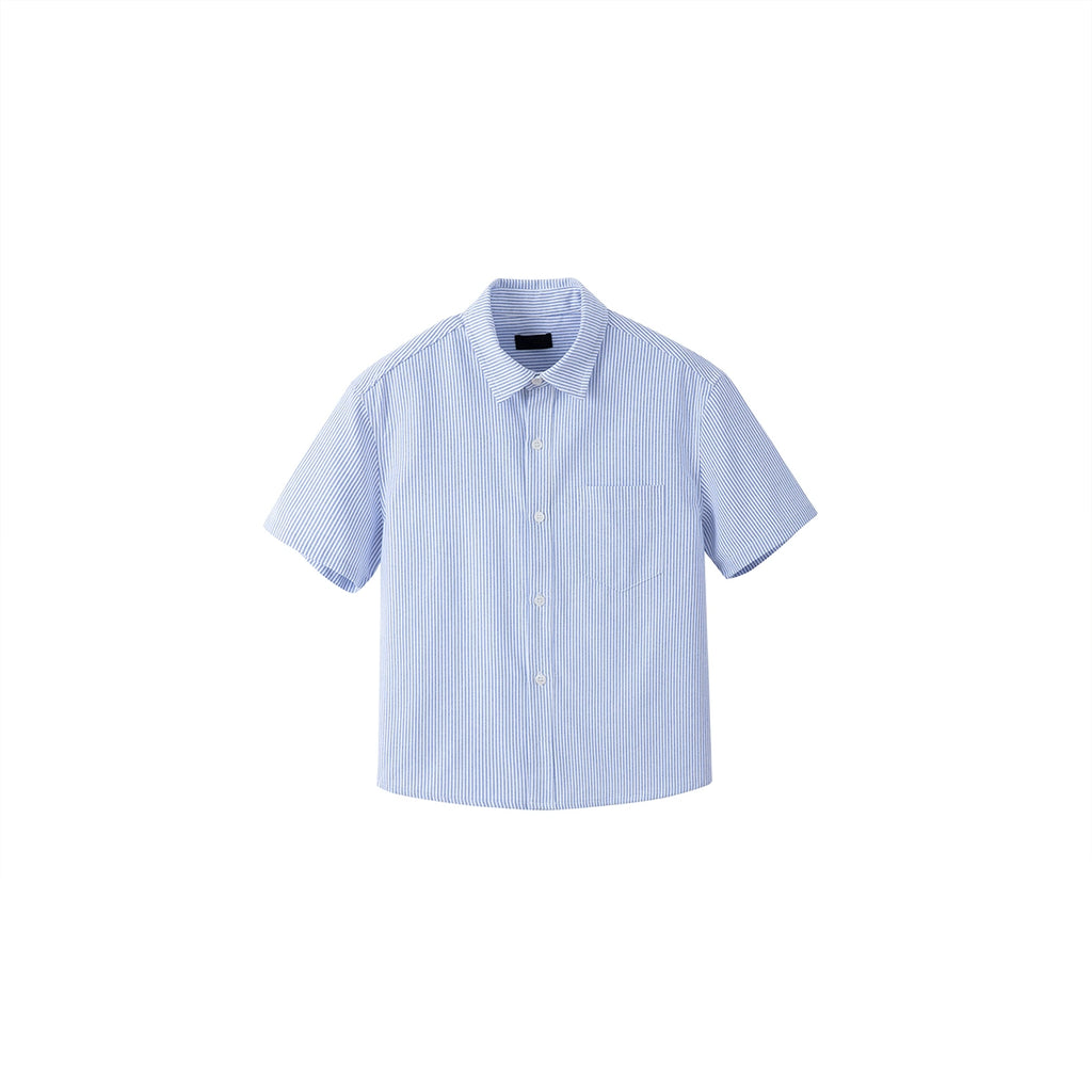 PLUS NO LOGO Striped Short Sleeve Shirt