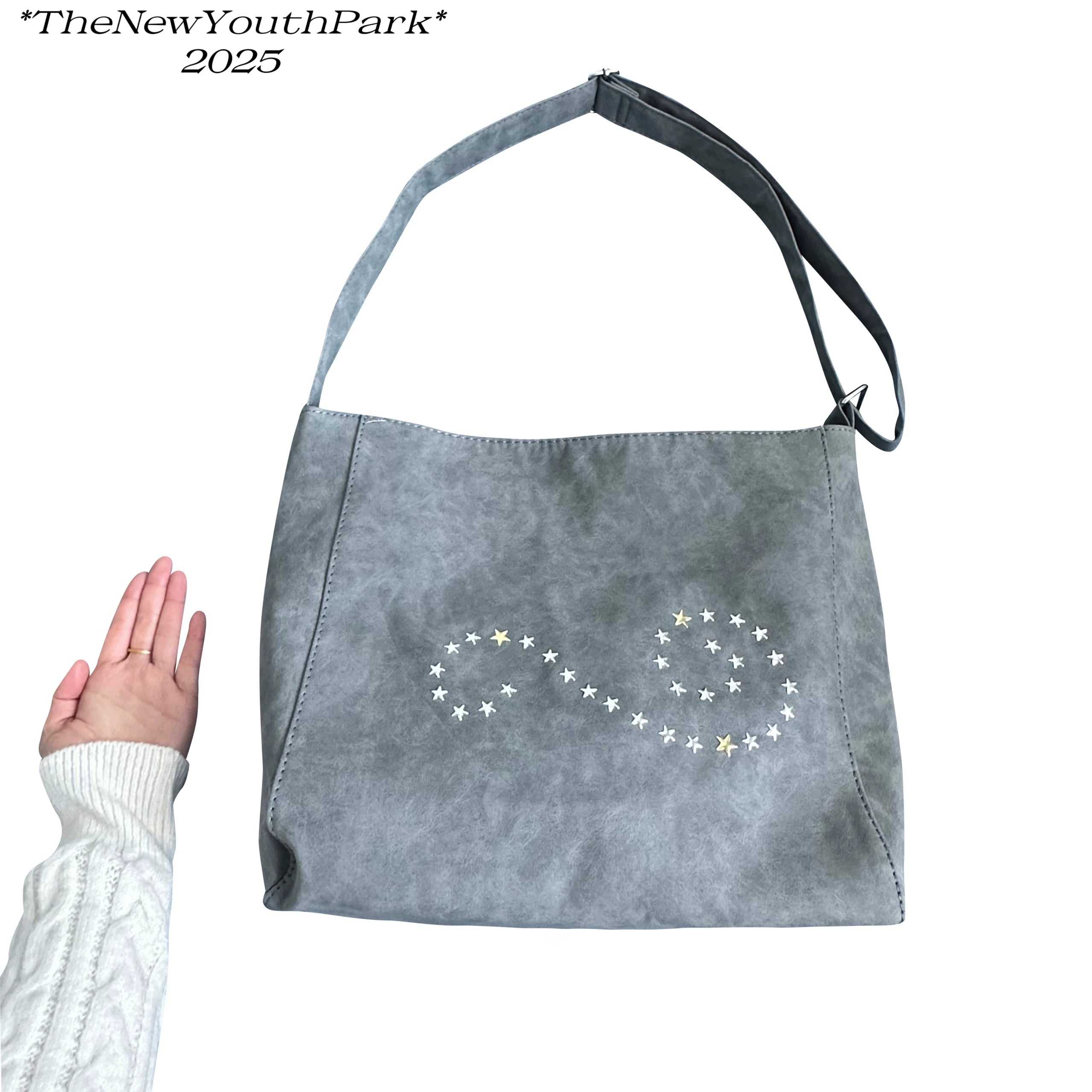 TheNewYouthPark Pentagram Imported Hot Diamond Suede Adjustable Crossbody Bag