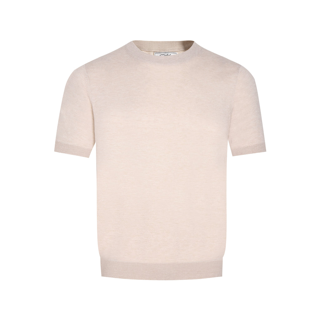 Set for Life Soft Waxy Skin-friendly Slightly Loose Round Neck Tee