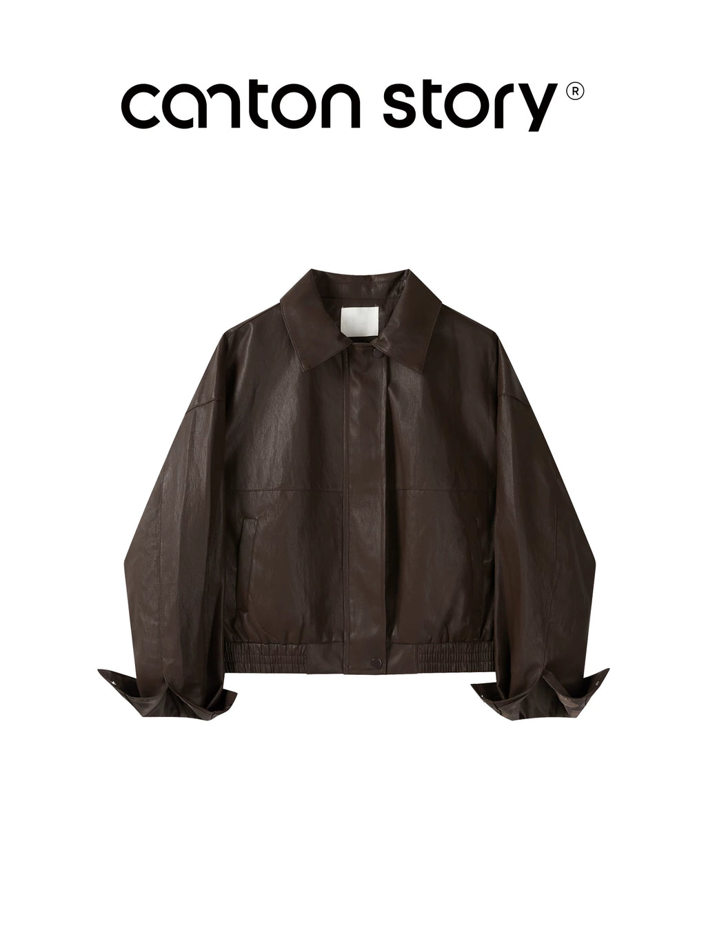 Cantonstory Fashion Loose Motorcycle Lapel Jacket