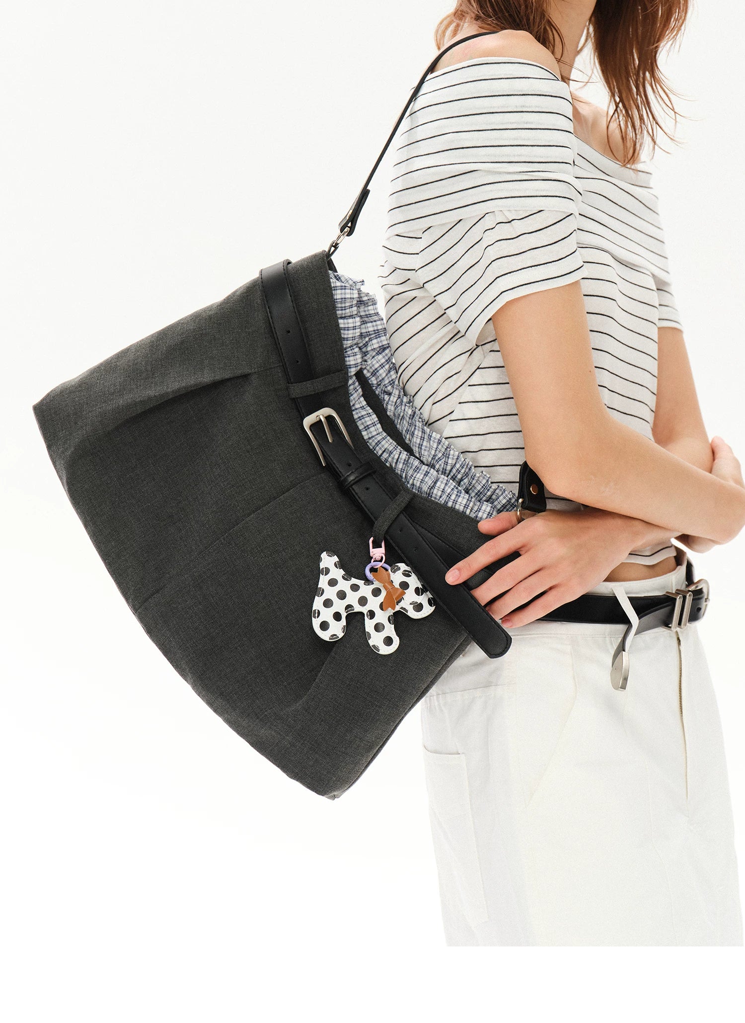Costustoot Splicing Plaid Underarm Shoulder Tote Bag