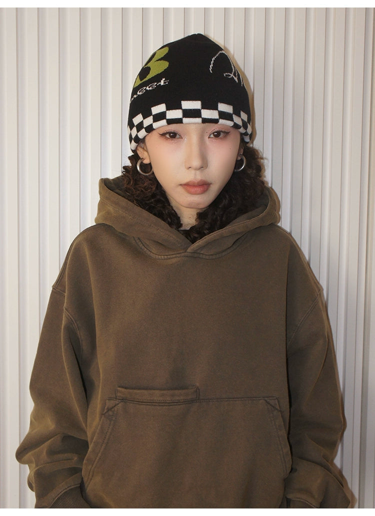MMBBT Checkerboard Knitted Wool Cap on All Sides