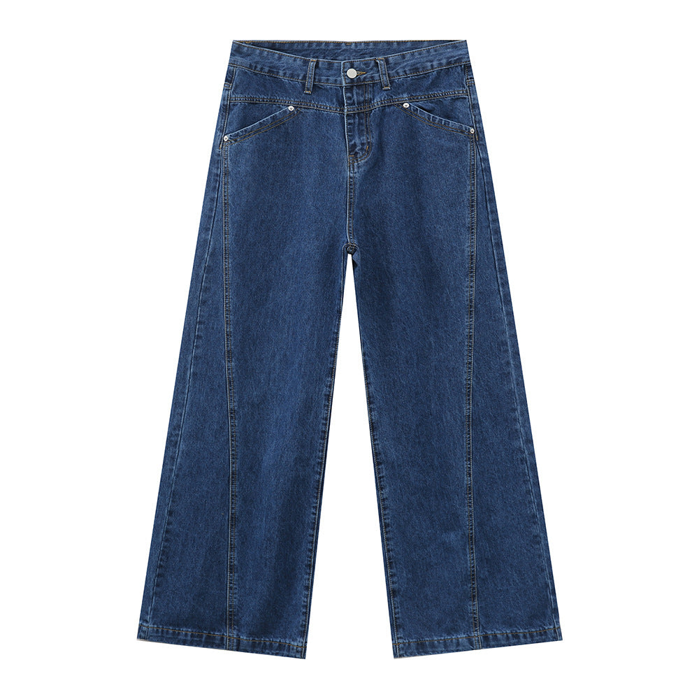 MTLCLOTHES Korean High Street Straight Jeans