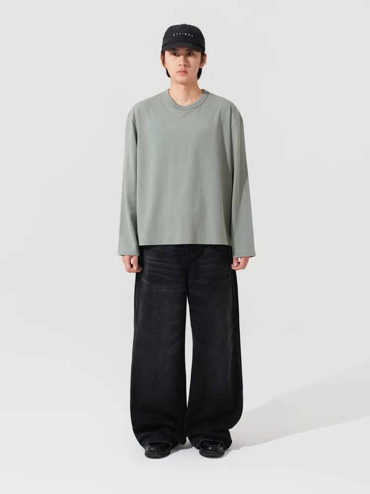 BPCALL Wide and Short Version Comfortable Casual Long Sleeve