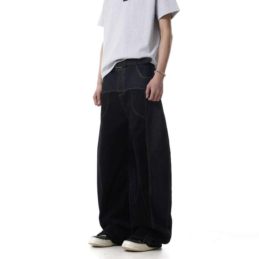 BTSG Loose Wide-leg Black Scimitar Pants