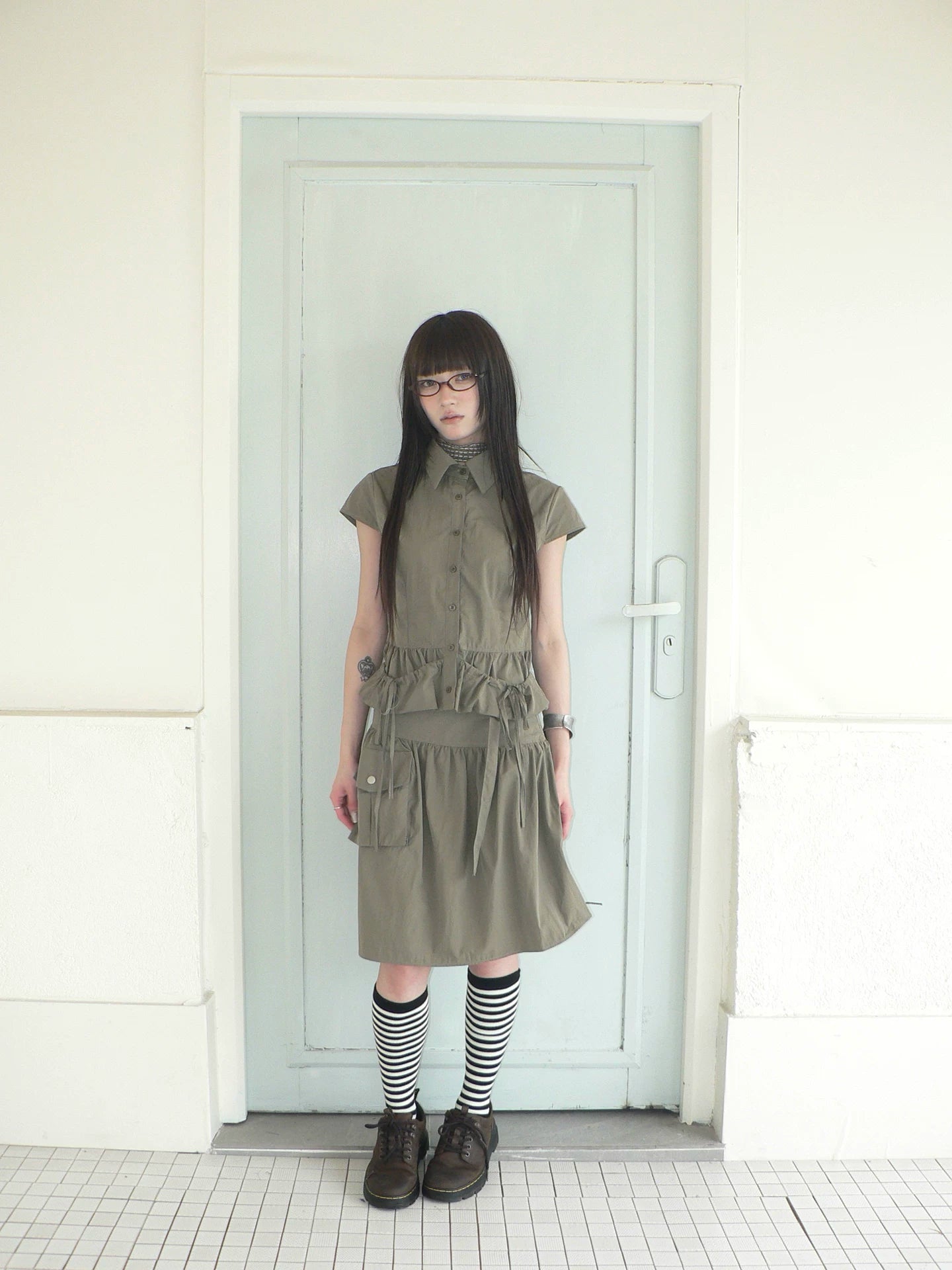 Ang: Project Vintage Single-breasted Shirt Skirt Set