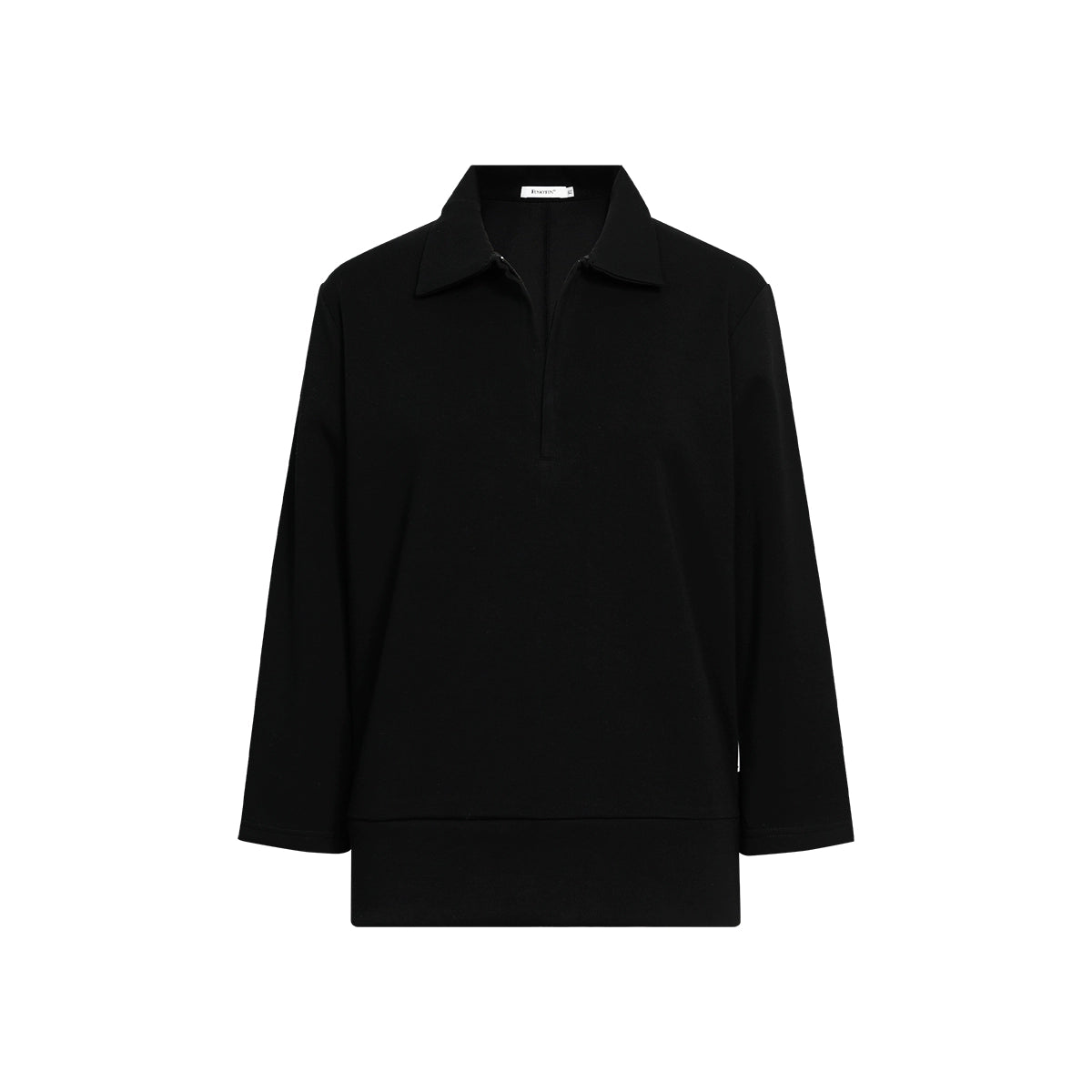 FUNKYFUN Half Zipper Simple Seven-quarter Sleeve Tee