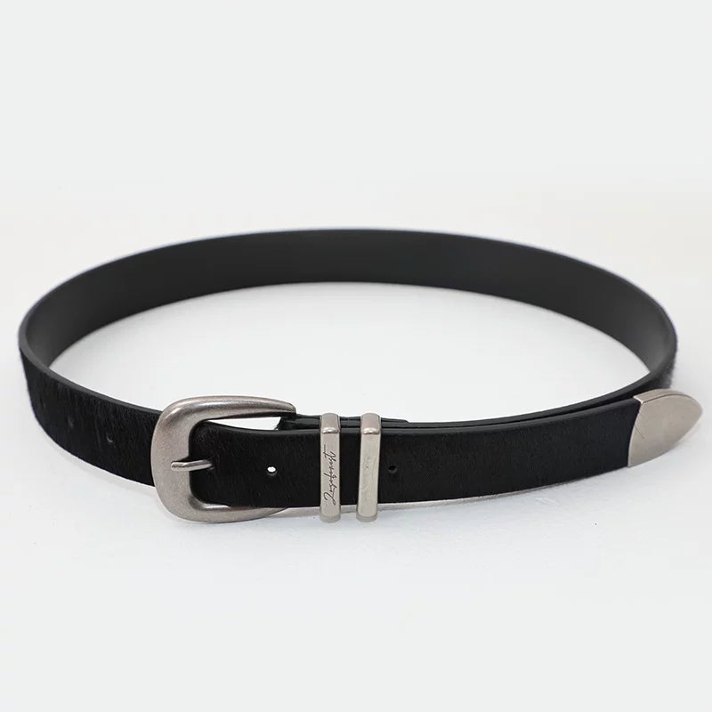 ZOZOFOREST First Layer Horse Leather Old Money Retro Leather Belt