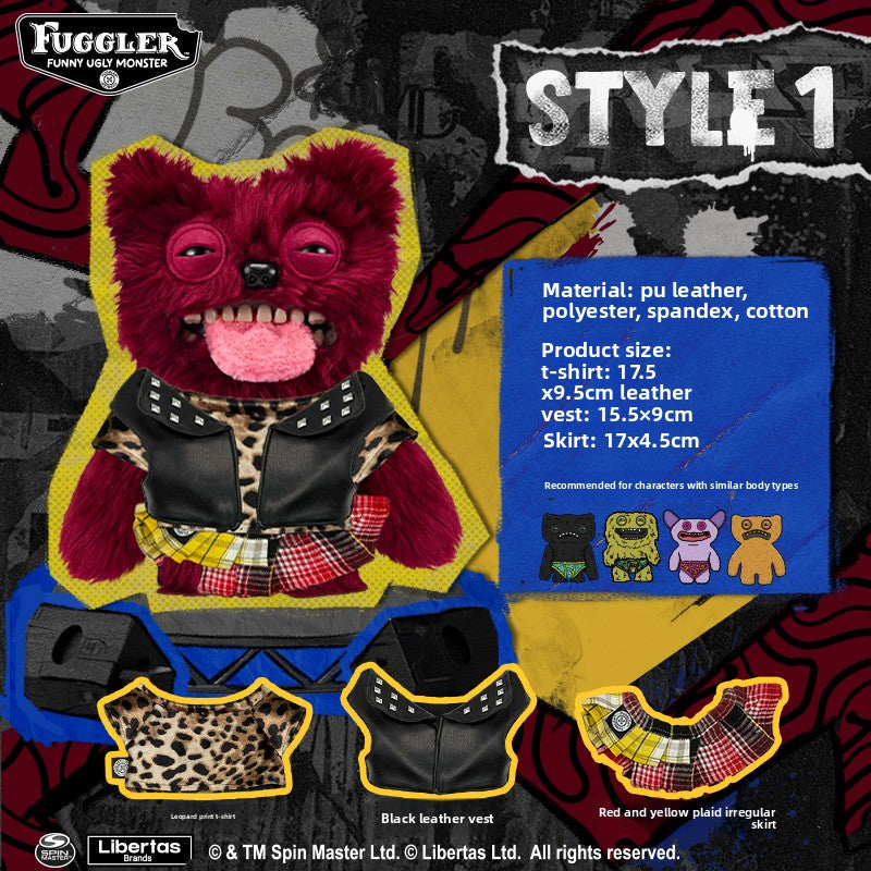 Fuggler Cute Tooth Monster Doll Cute Plush Doll Baby Suit