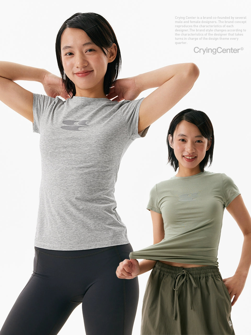 CryingCenter Cool Series Crew Neck Small Logo Fitness Tee