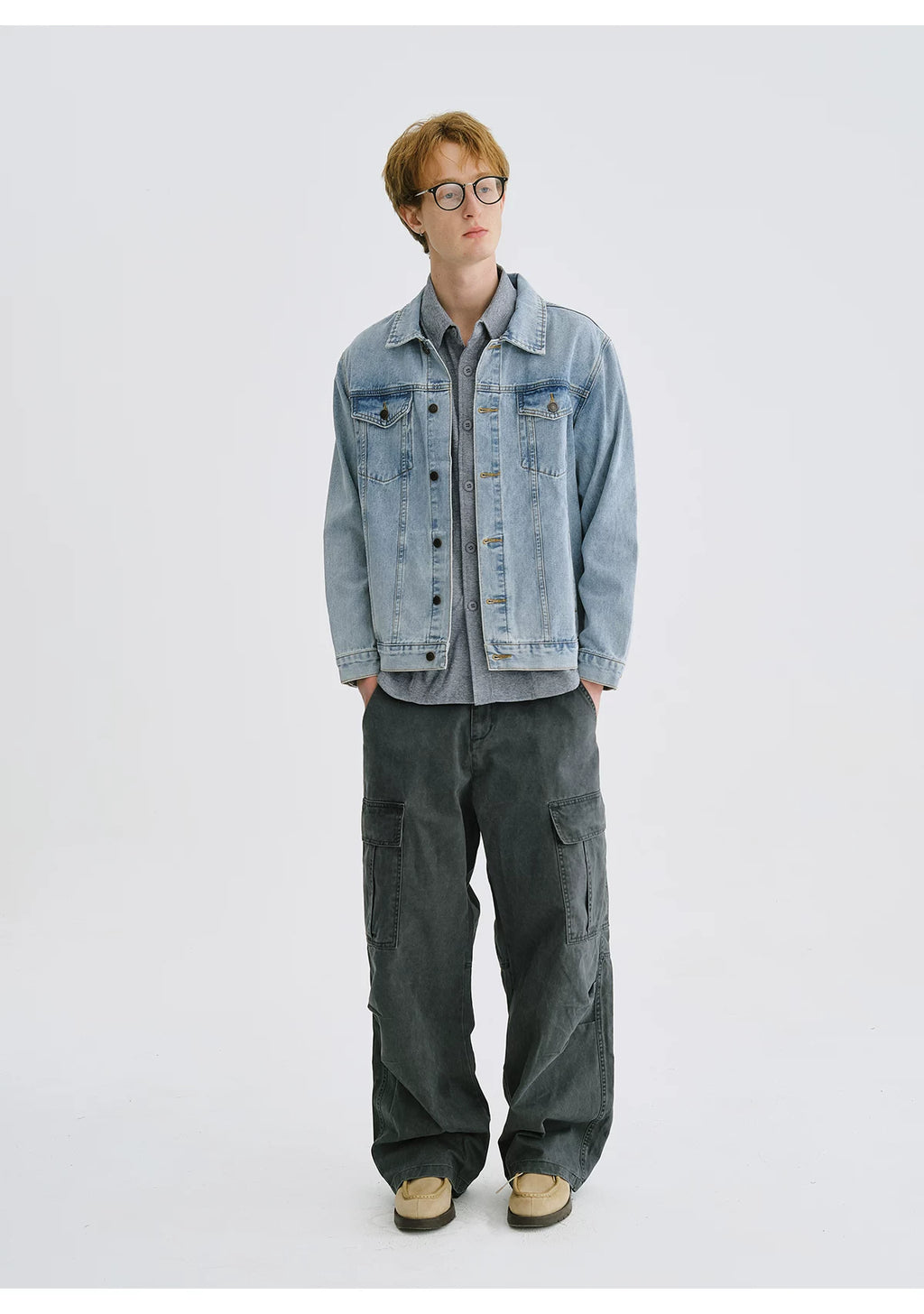 LIVINGTOWN Retro Casual Loose and Old Overalls