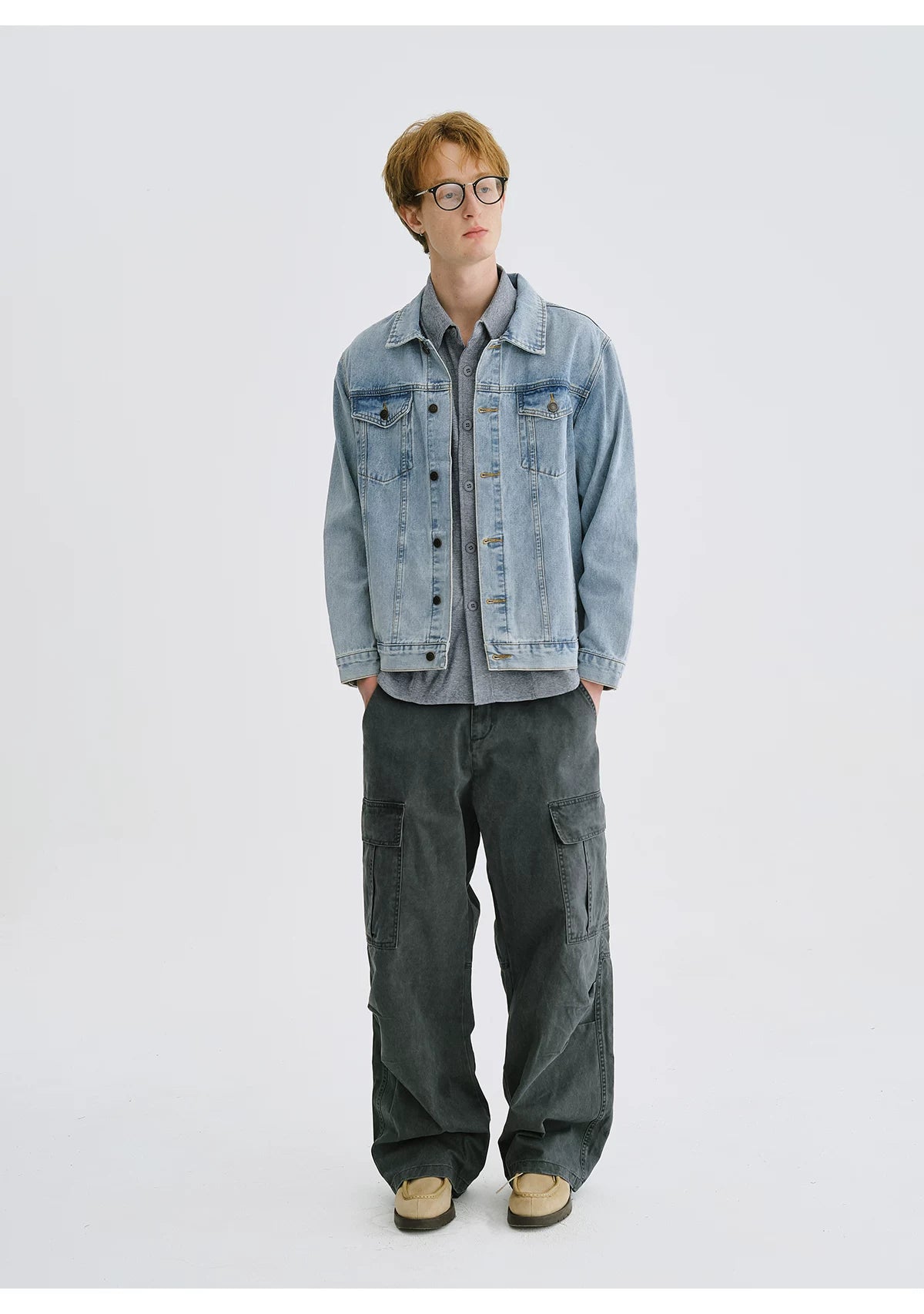 LIVINGTOWN Retro Casual Loose and Old Overalls