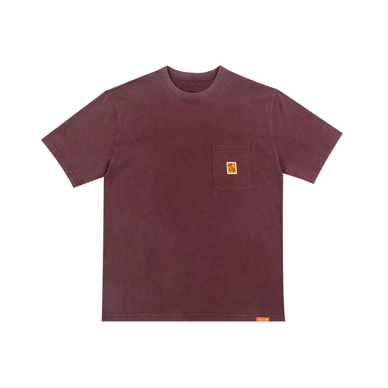 AVENUESON Woven Pocket Washed Casual Tee