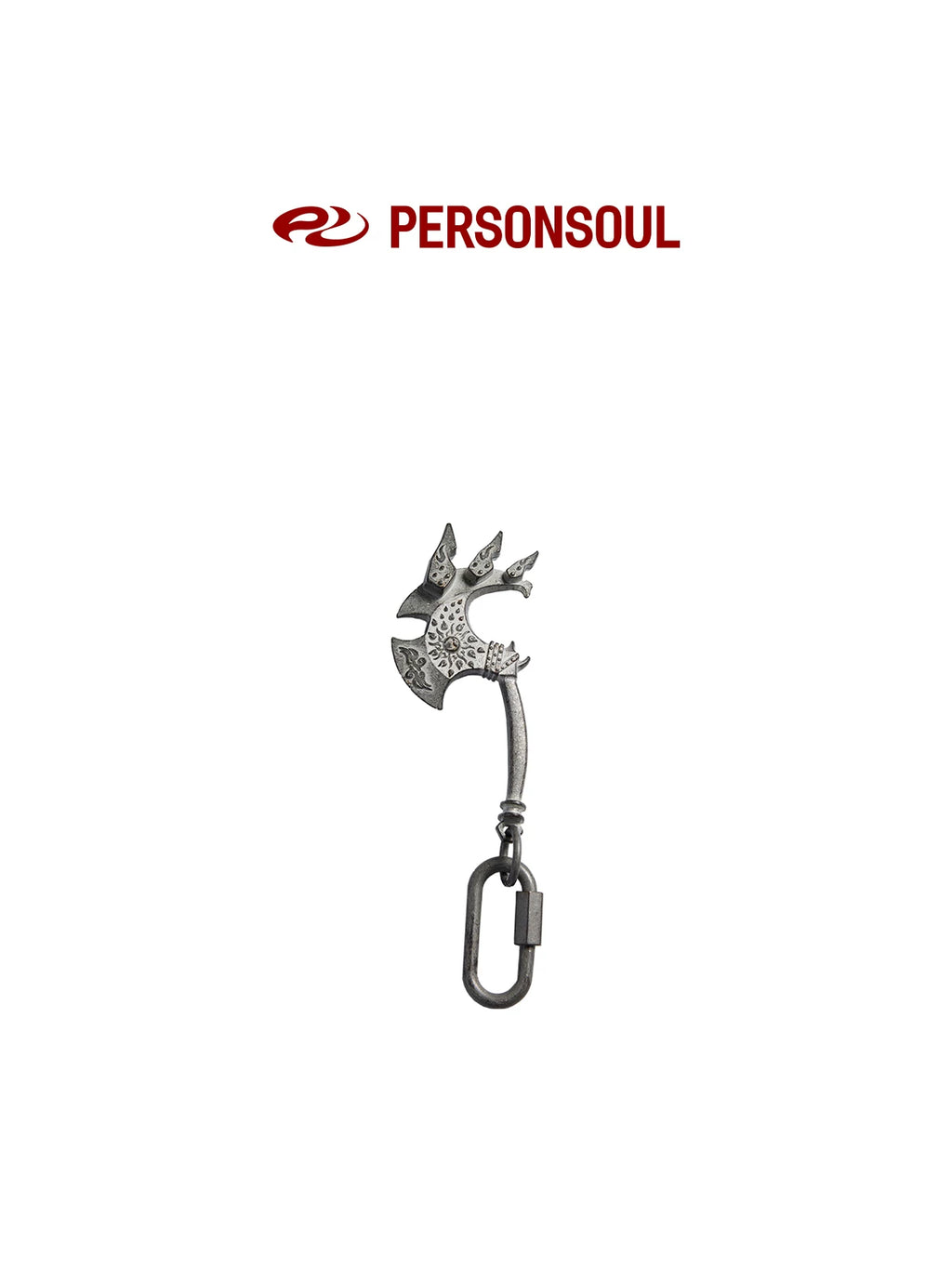 PERSONSOUL Oxidized Old Tomahawk Key Pendant