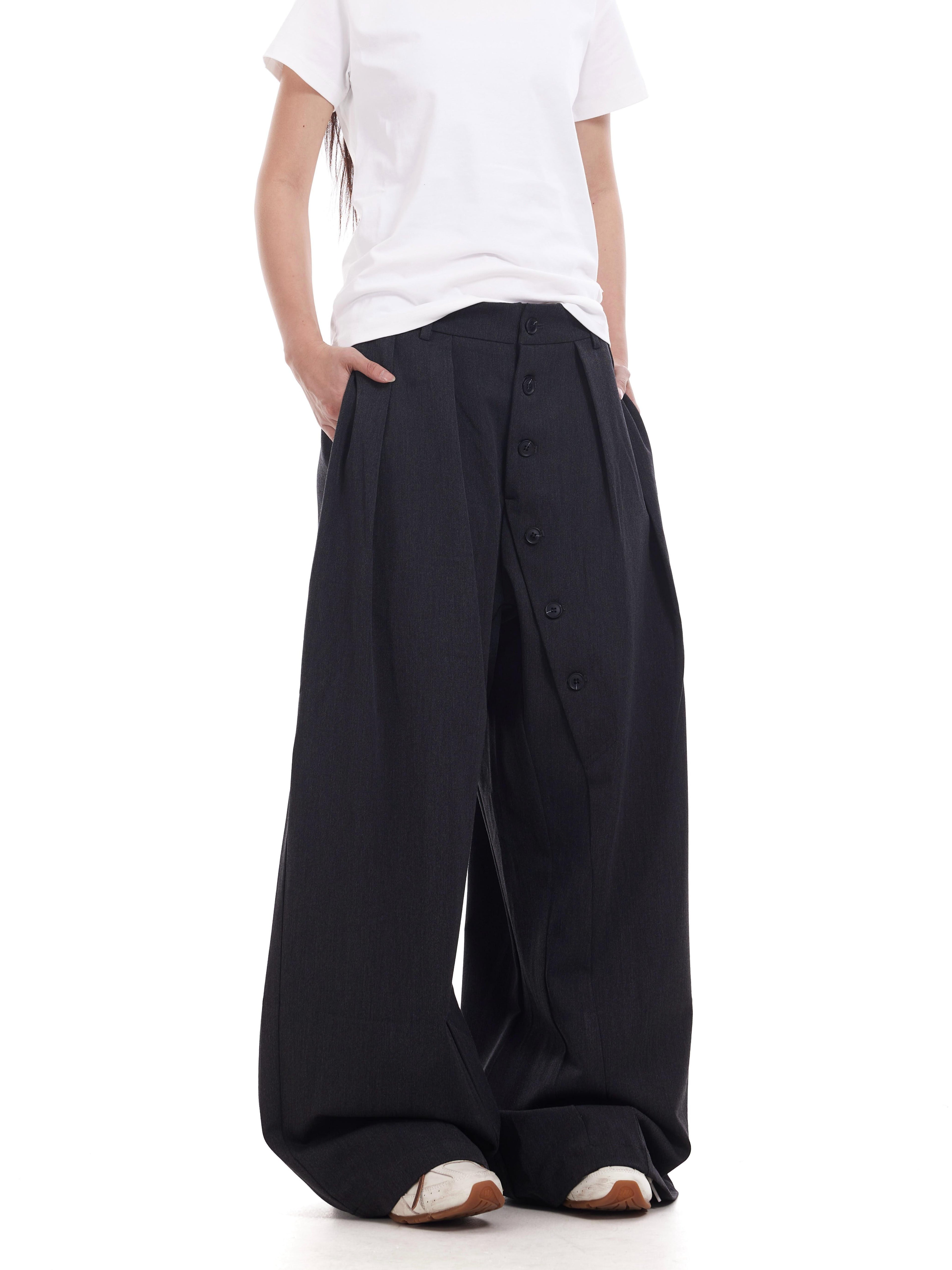 BTSG ring-breasted deconstructed high-end loose Pants