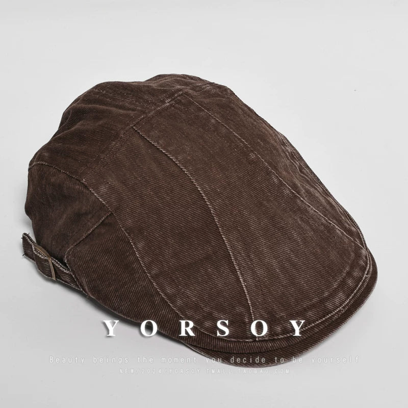 YORSOYI Retro Washed Old Denim Cap